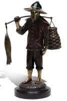 Chinese Fisherman Sculpture (Sh41-090216)